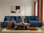 Roxelane - Canapé Panoramique Convertible - Tissu Chiné - Angle Droit