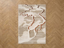 Elvia - Tapis Poils Longs - Motif Abstrait - Beige