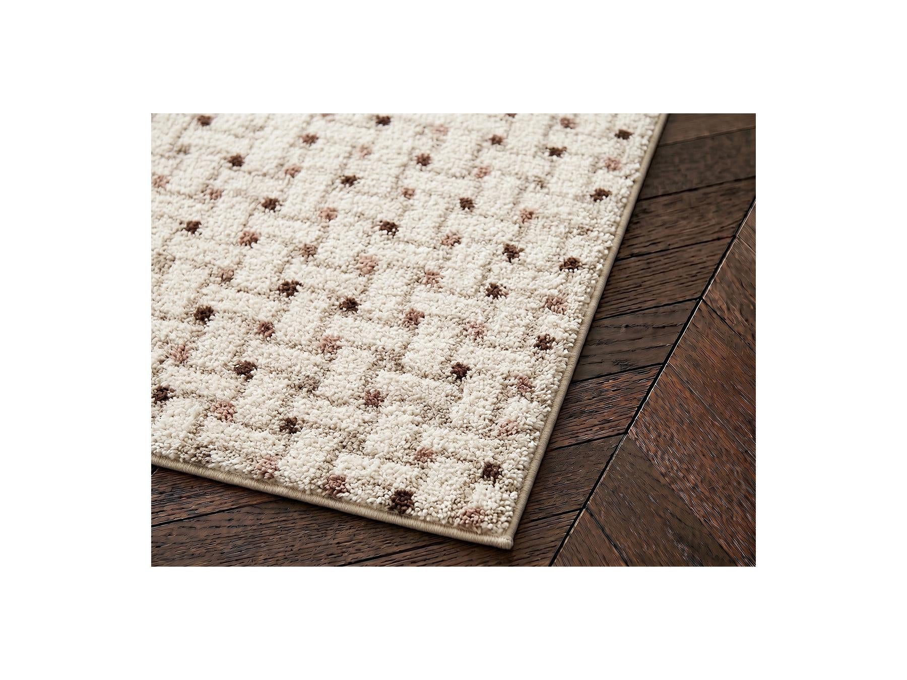 Mizai - Long Pile Rug - Graphic Pattern - Beige