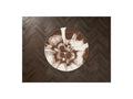 Mocca - Round Long Pile Rug - Abstract Pattern