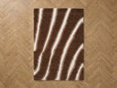 Tirasu - Tapis Poils Longs - Motif Abstrait - Marron