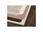 Kare - Long Pile Rug - Graphic Pattern - Brown
