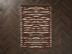 Tavaro - Alfombra de pelo largo - Motivo abstracto - Marrón