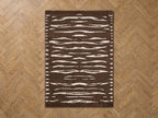 Tavaro - Alfombra de pelo largo - Motivo abstracto - Marrón