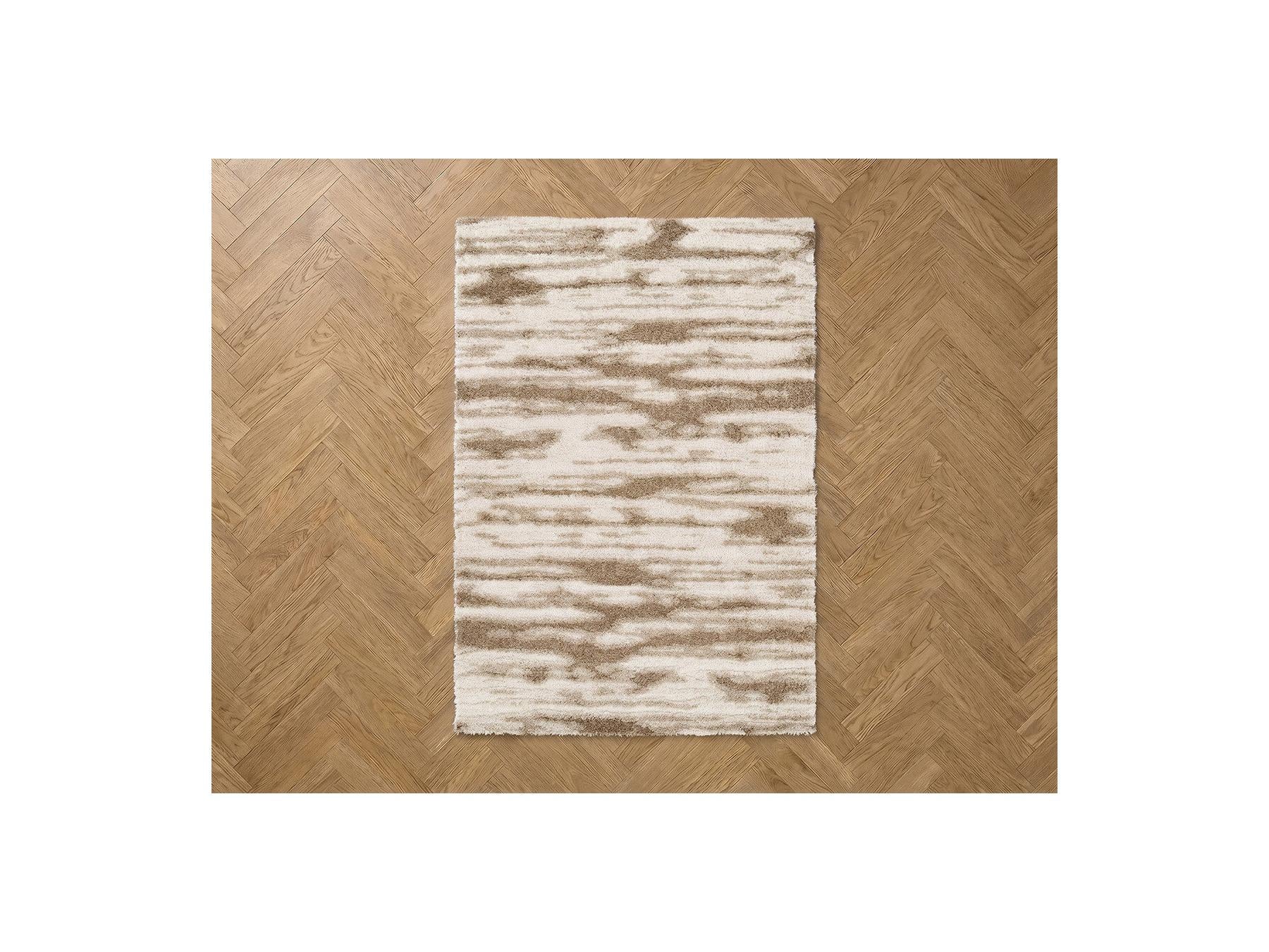 Telira - Long-Pile Rug - Abstract Pattern - Brown
