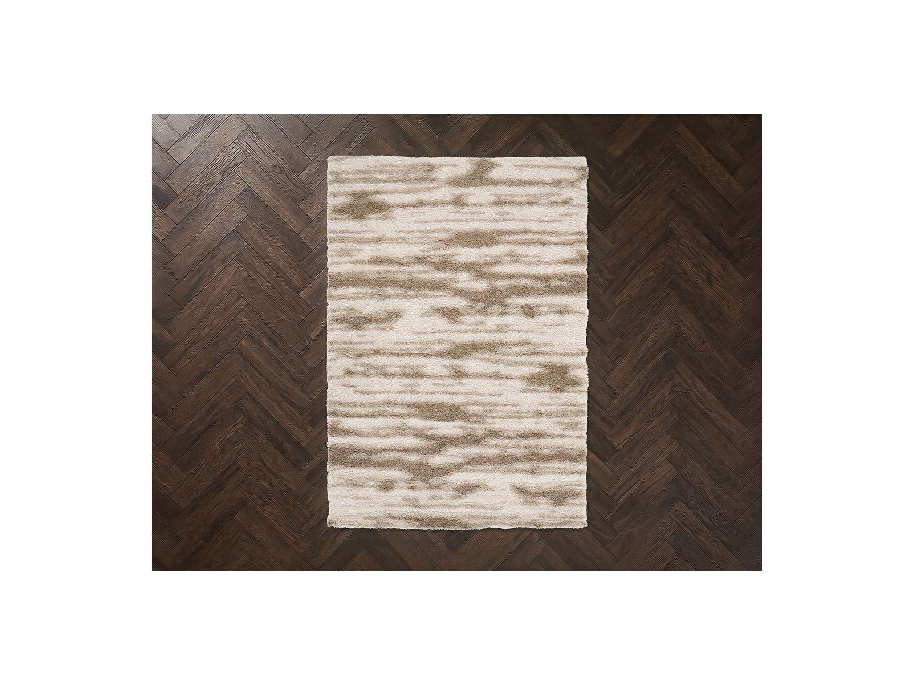 Telira - Long-Pile Rug - Abstract Pattern - Brown