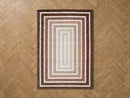 Lyzzo - Tapis Poils Longs - Motif Graphique - Marron