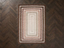 Lyzzo - Tapis Poils Longs - Motif Graphique - Marron
