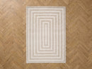 Lyzzo - Tapis Poils Longs - Motif Graphique - Crème