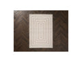 Lyzzo - Long Pile Rug - Graphic Pattern - Cream