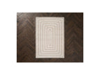 Lyzzo - Long Pile Rug - Graphic Pattern - Cream