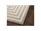 Lyzzo - Long Pile Rug - Graphic Pattern - Cream