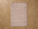 Lyzzo - Tapis Poils Longs - Motif Graphique - Beige