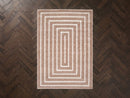 Lyzzo - Tapis Poils Longs - Motif Graphique - Beige