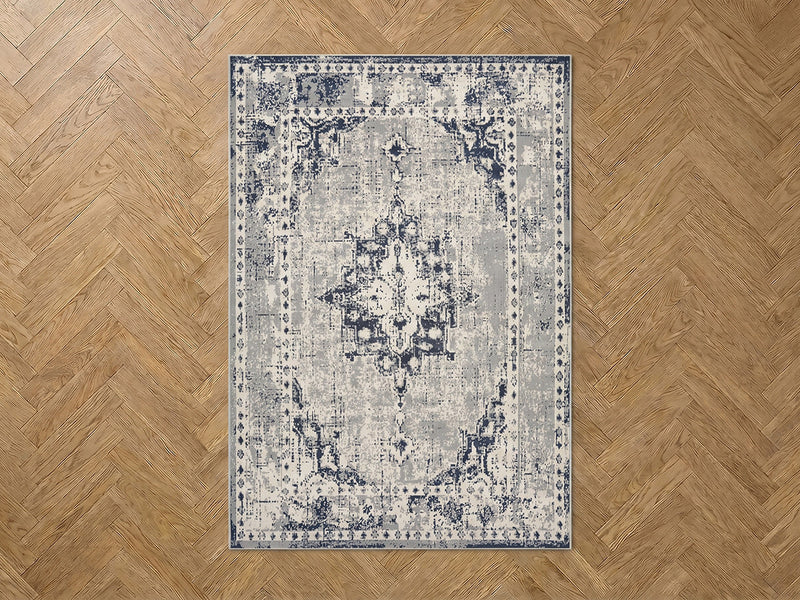Minerva - Tapis Poils Ras - Vintage - Gris
