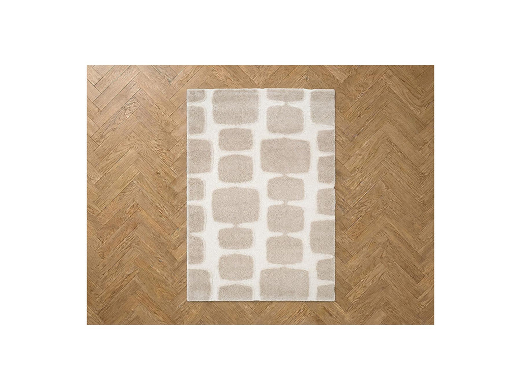 Chino - Long Pile Rug - Abstract Pattern - Beige