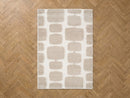 Chino - Tapis Poils Longs - Motif Abstrait - Beige
