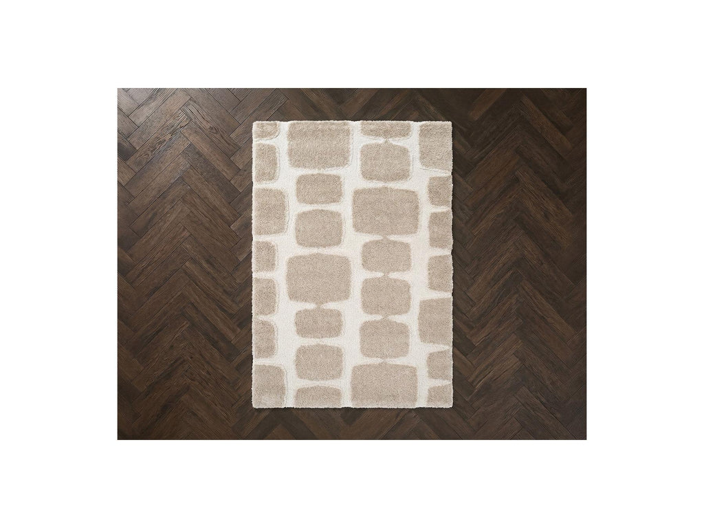 Chino - Long Pile Rug - Abstract Pattern - Beige