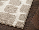 Chino - Tapis Poils Longs - Motif Abstrait - Beige