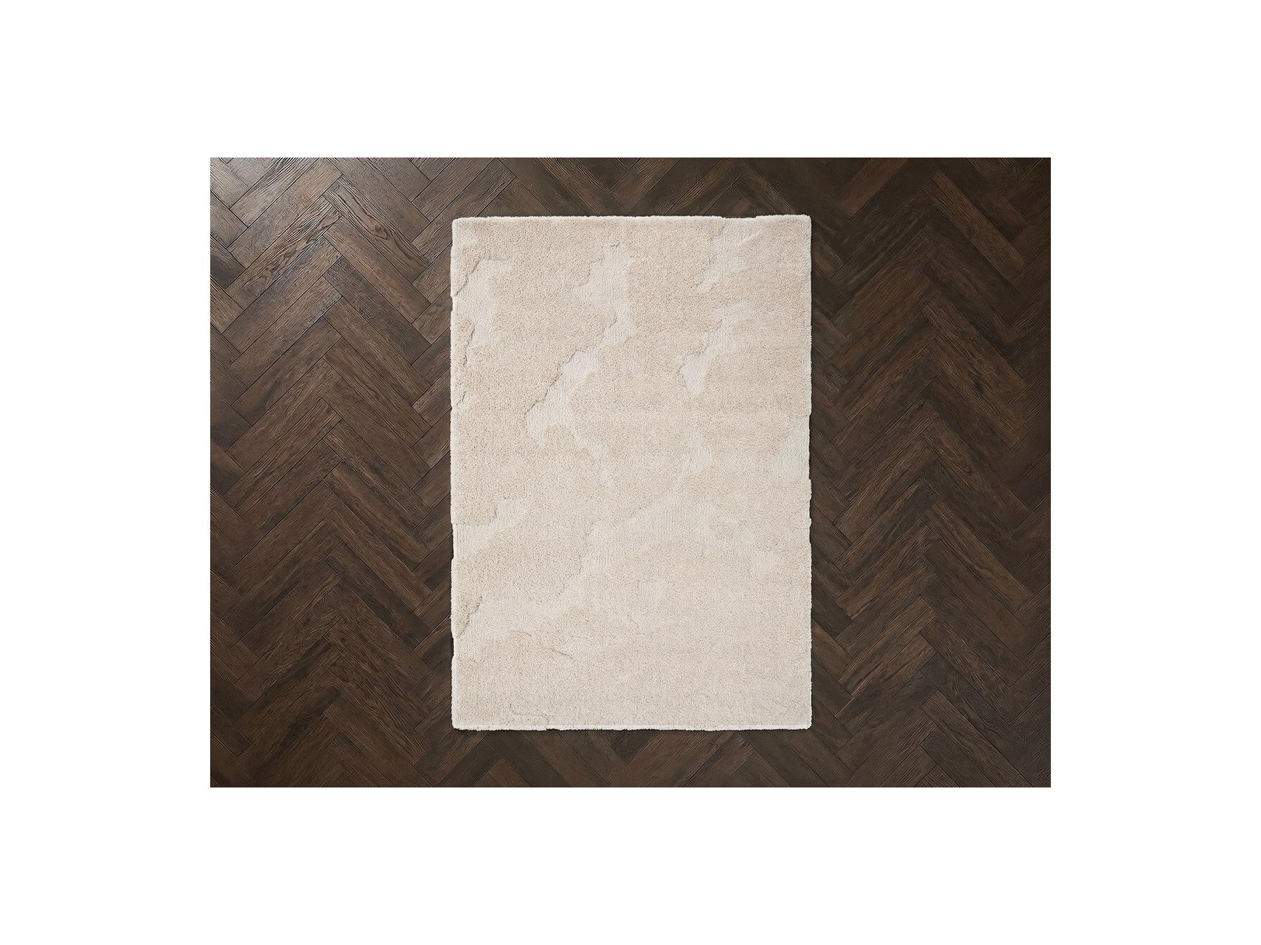 Embren - Embren Long Pile Rug Abstract Pattern - Beige