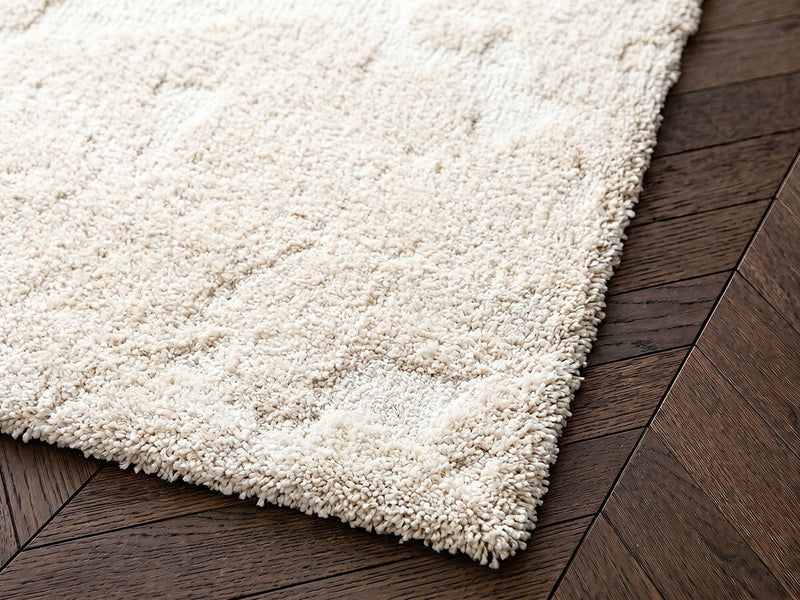 Embren - Tapis Poils Longs Embren Motif Abstrait - Beige