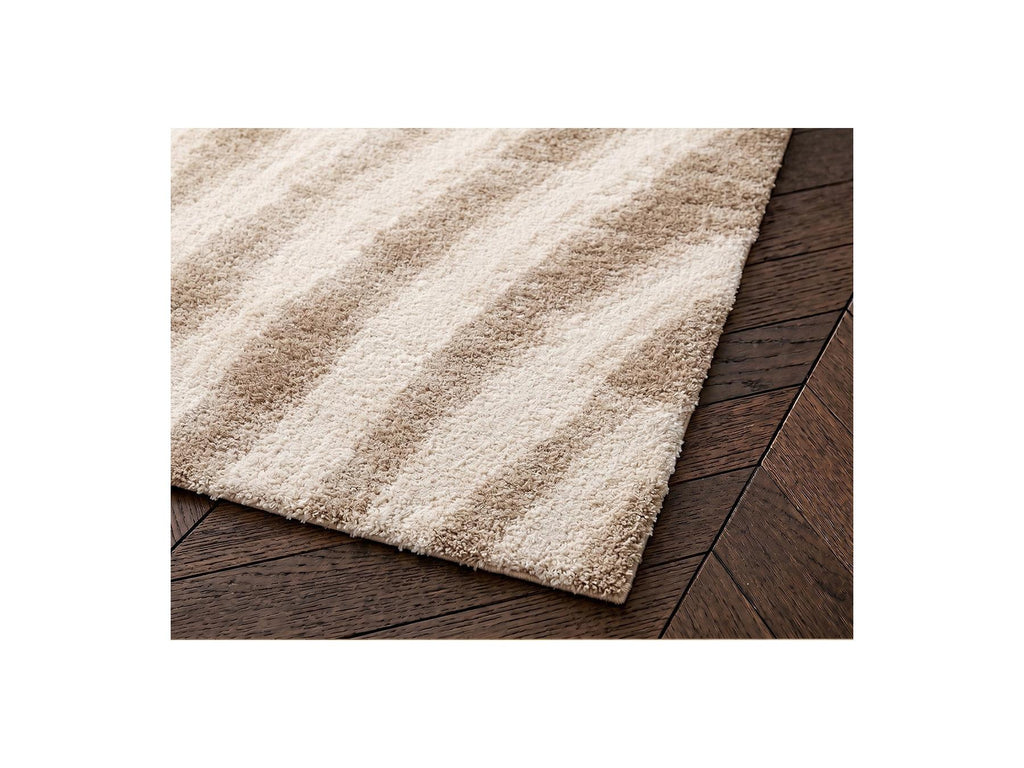 Tirasu - Long Pile Rug - Abstract Pattern - Beige