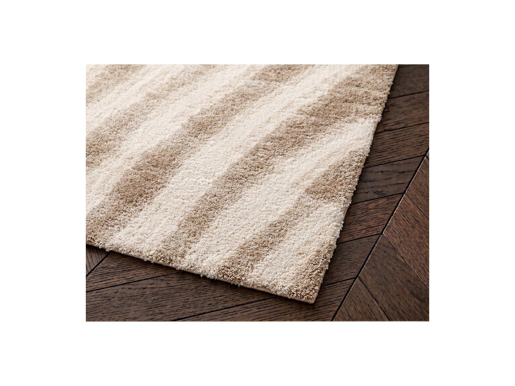 Tirasu - Long Pile Rug - Abstract Pattern - Beige