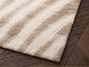 Tirasu - Tapis Poils Longs - Motif Abstrait - Beige