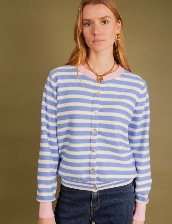Lyseblå & Lyserød Cardigan Adir