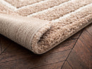 Lyzzo - Tapis Poils Longs - Motif Graphique - Beige
