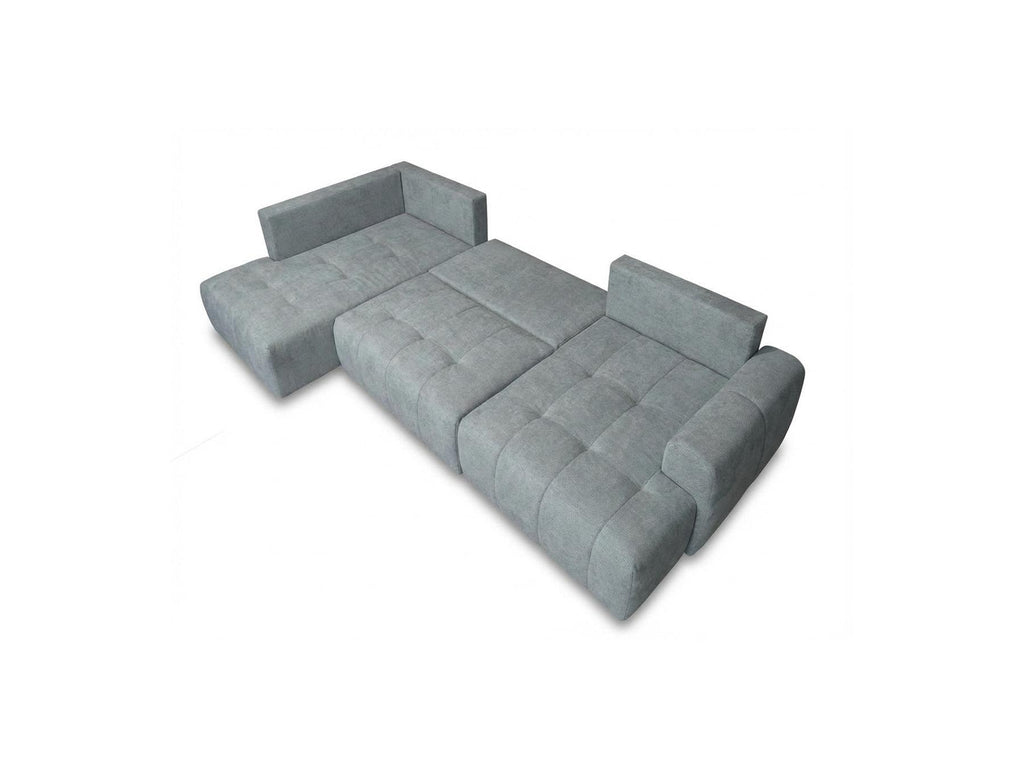Roxelane - Canapé Panoramique Convertible - Tissu Chiné - Angle Droit