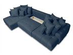 Roxelane - Canapé Panoramique Convertible - Tissu Chiné - Angle Droit
