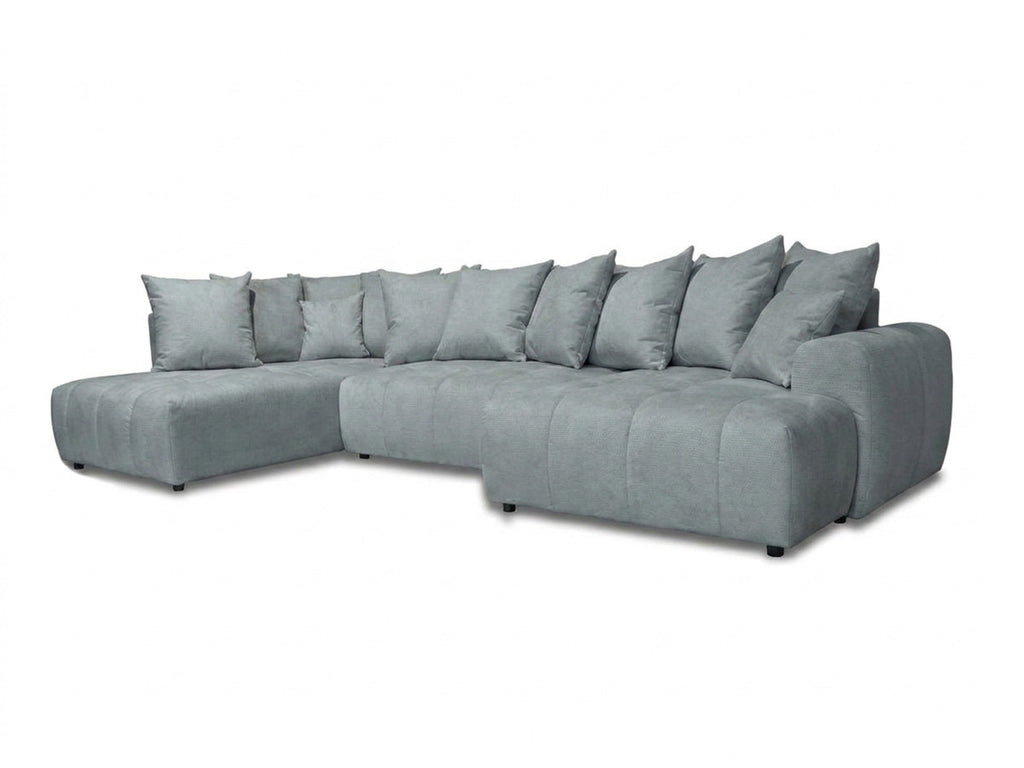Roxelane - Canapé Panoramique Convertible - Tissu Chiné - Angle Droit