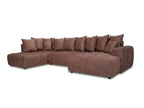 Roxelane - Canapé Panoramique Convertible - Tissu Chiné - Angle Droit
