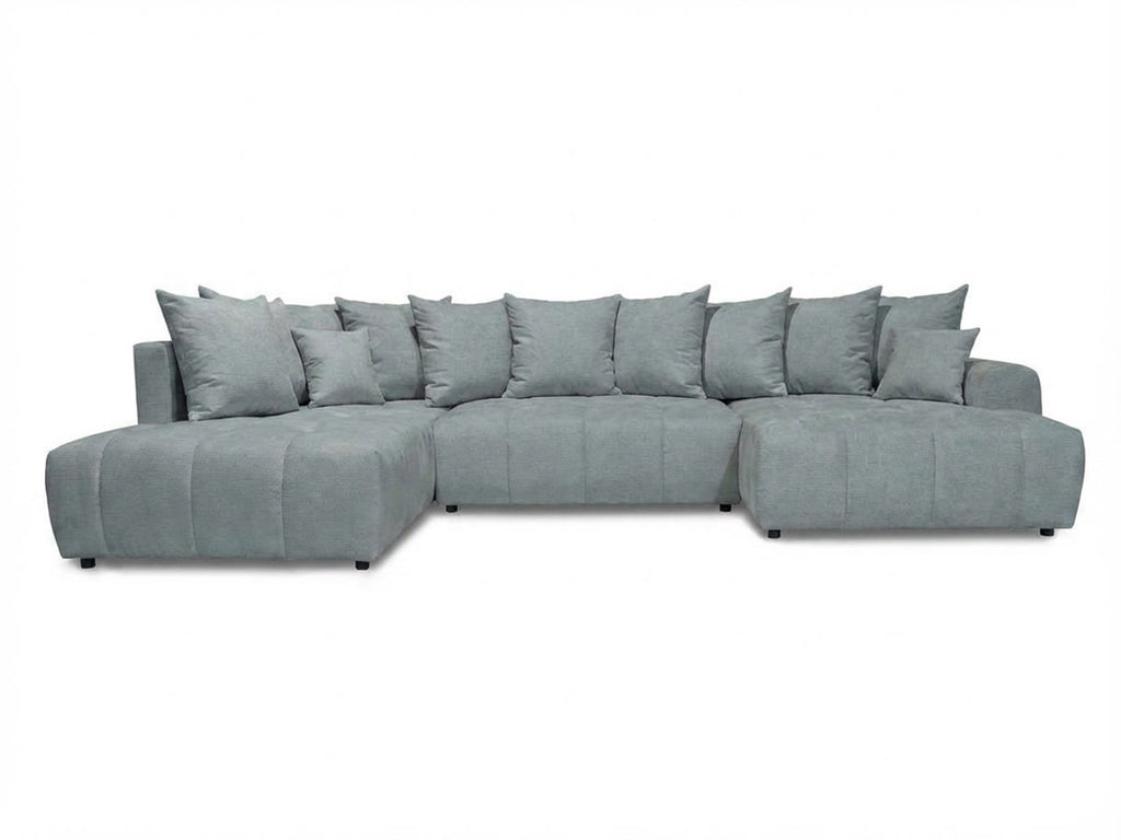 Roxelane - Canapé Panoramique Convertible - Tissu Chiné - Angle Droit