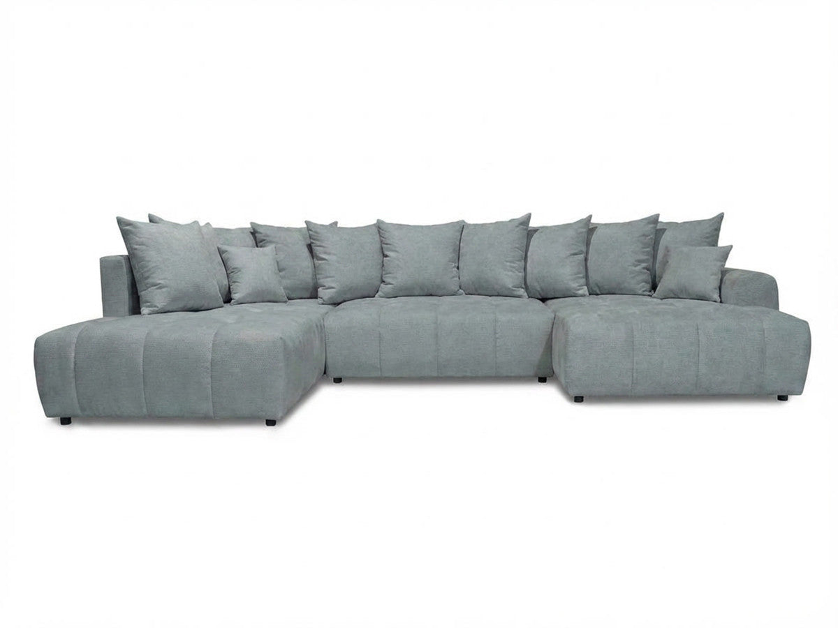 Roxelane - Canapé Panoramique Convertible - Tissu Chiné - Angle Droit