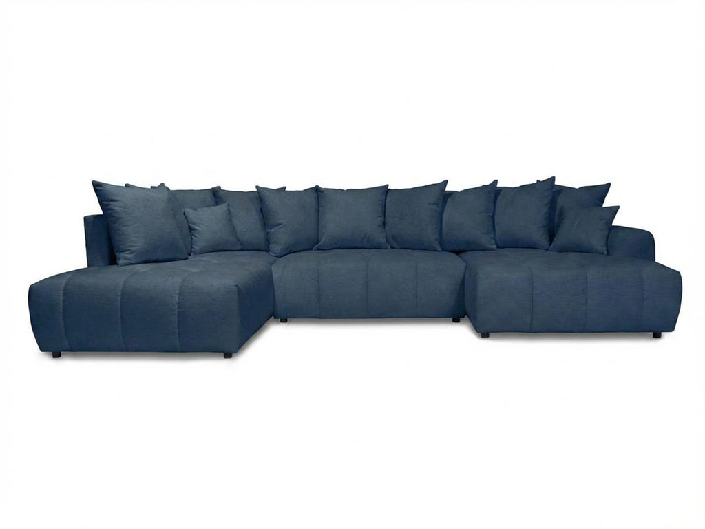Roxelane - Canapé Panoramique Convertible - Tissu Chiné - Angle Droit