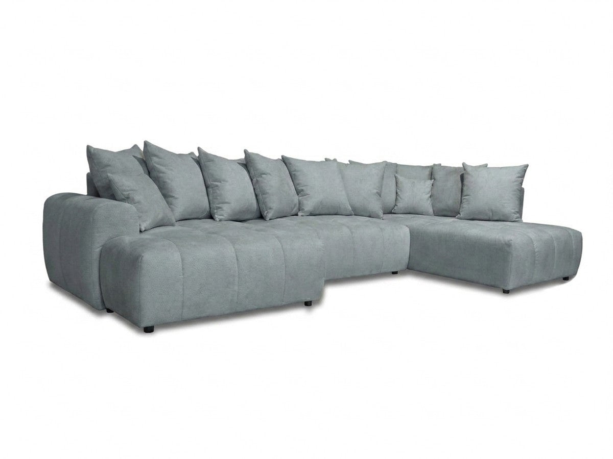 Roxelane - Canapé Panoramique Convertible - Tissu Chiné - Angle Gauche
