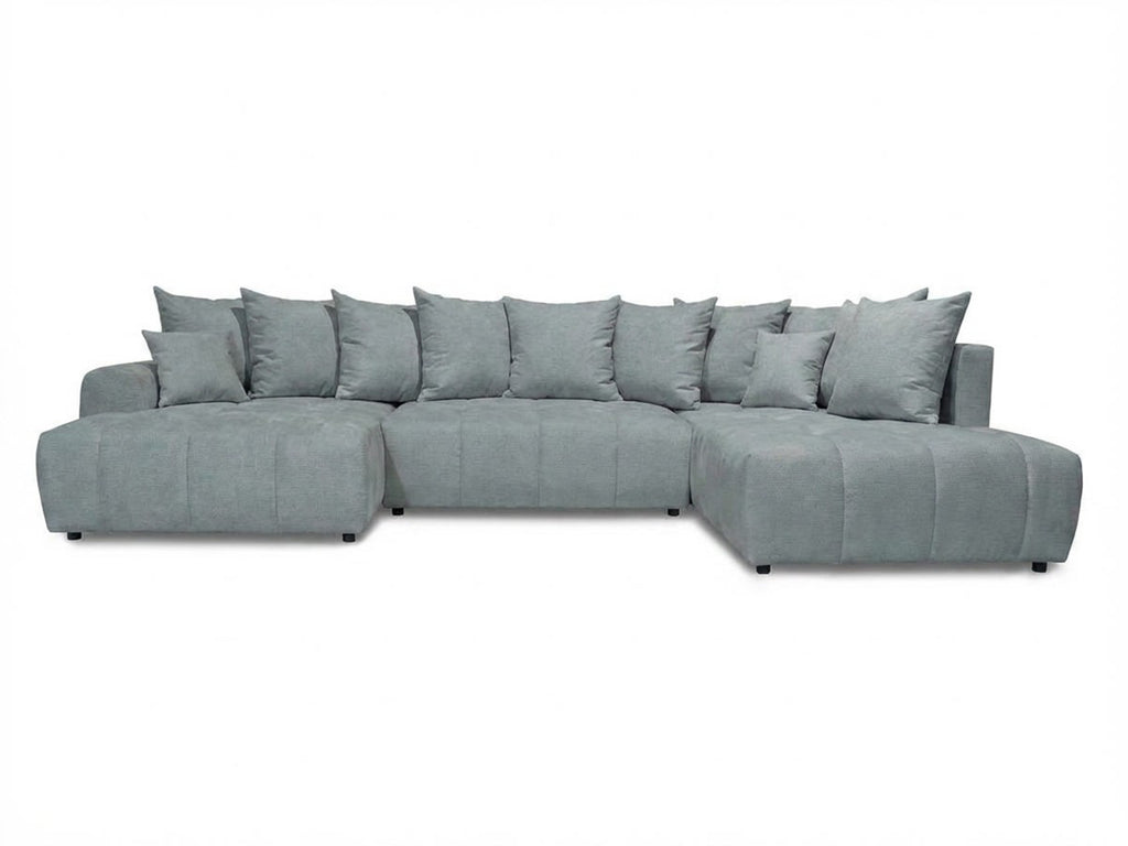 Roxelane - Canapé Panoramique Convertible - Tissu Chiné - Angle Gauche