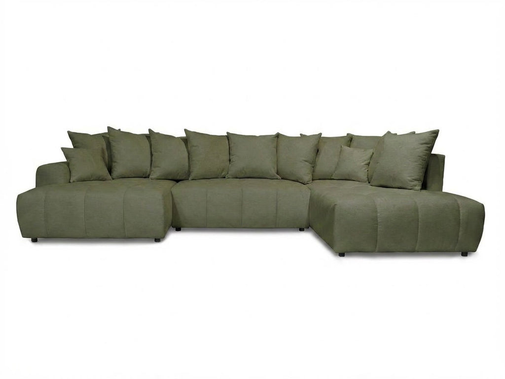 Roxelane - Canapé Panoramique Convertible - Tissu Chiné - Angle Gauche