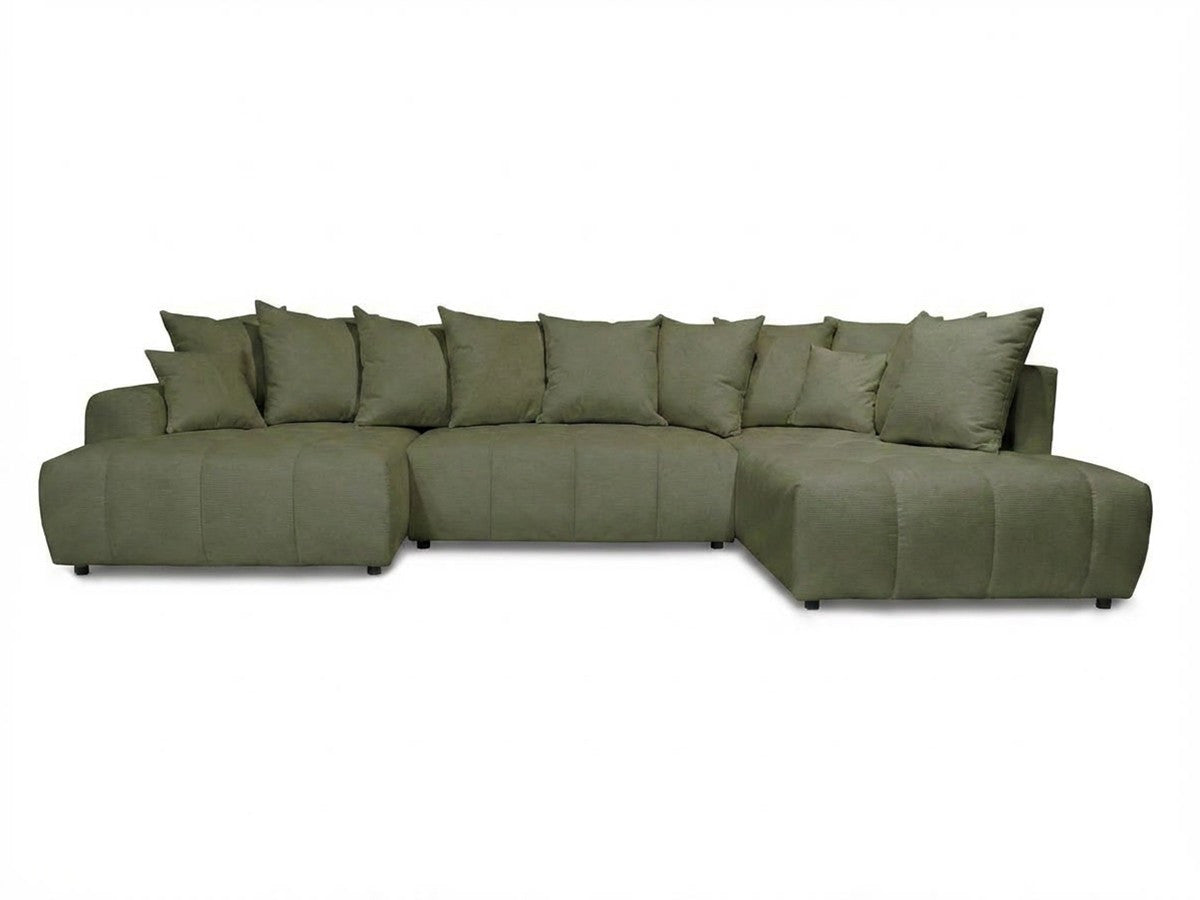 Roxelane - Canapé Panoramique Convertible - Tissu Chiné - Angle Gauche