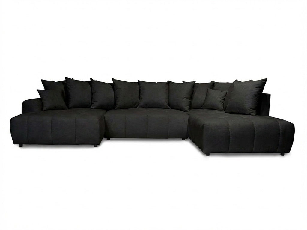 Roxelane - Canapé Panoramique Convertible - Tissu Chiné - Angle Gauche