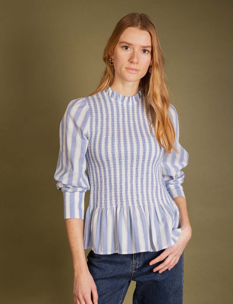 Blouse À Rayures Bleues Isola