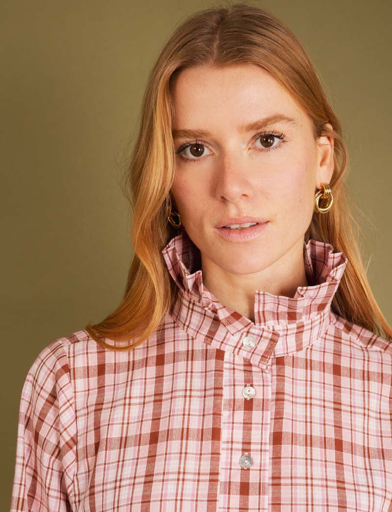 Camicia a Quadri Rosa Alys