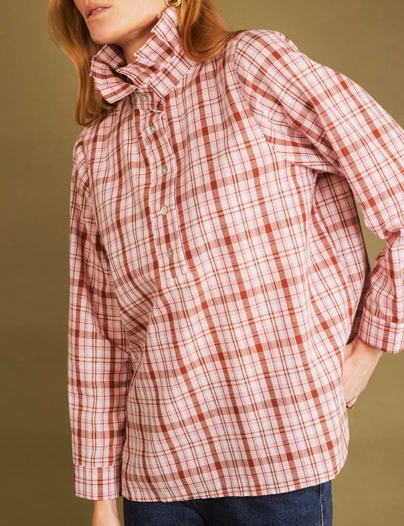 Camicia a Quadri Rosa Alys