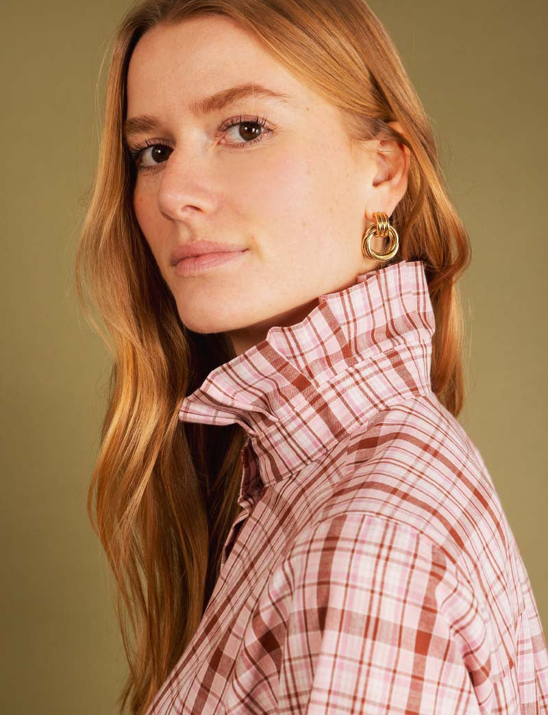Camicia a Quadri Rosa Alys