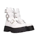 Bottes - Alexander Mcqueen Leather Ankle  - White