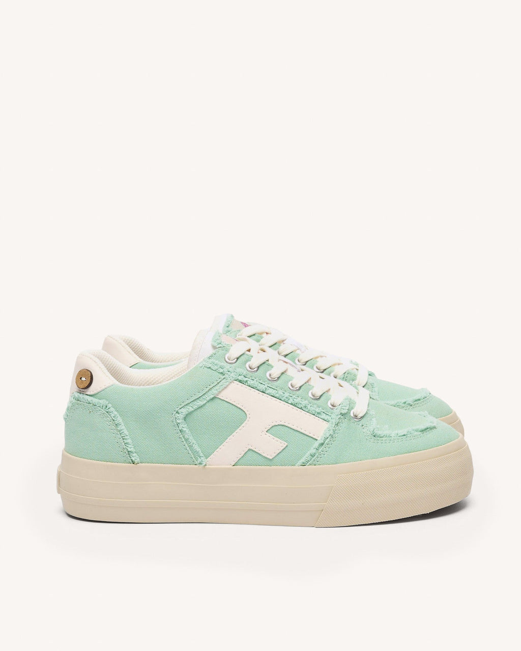 Mint Green Canvas Trainers