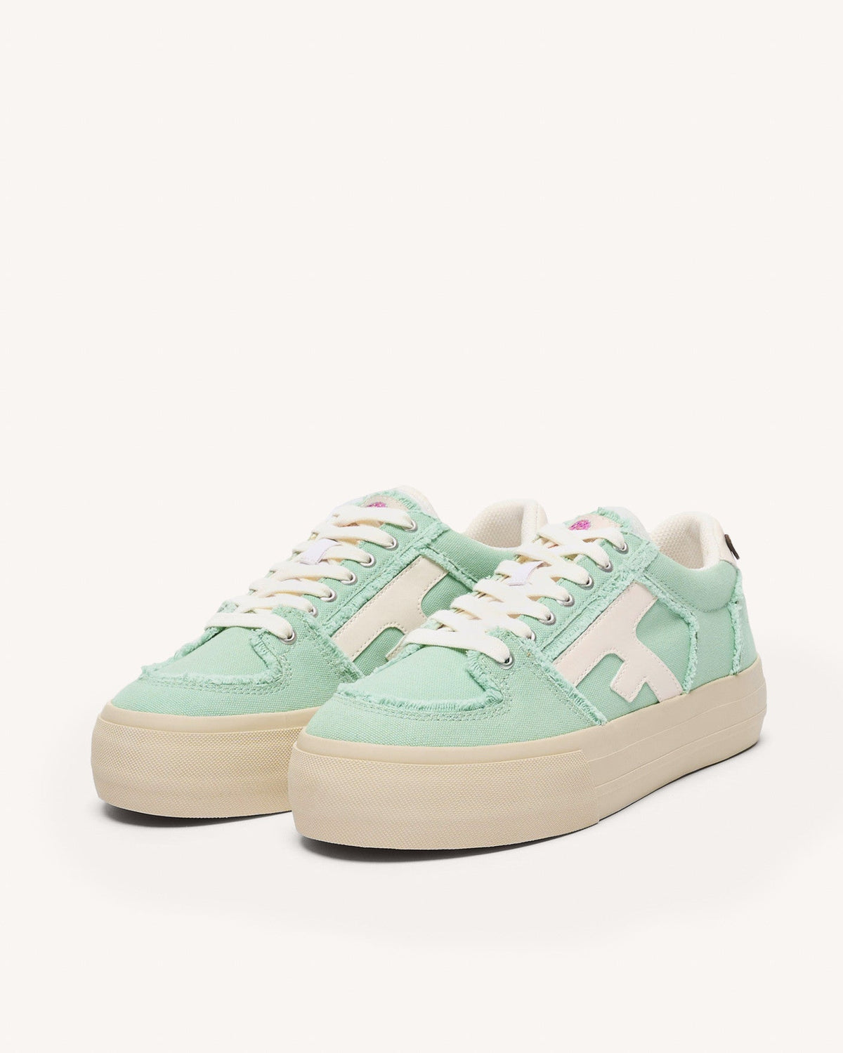 Mint Green Canvas Trainers