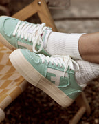 Mint Green Canvas Trainers